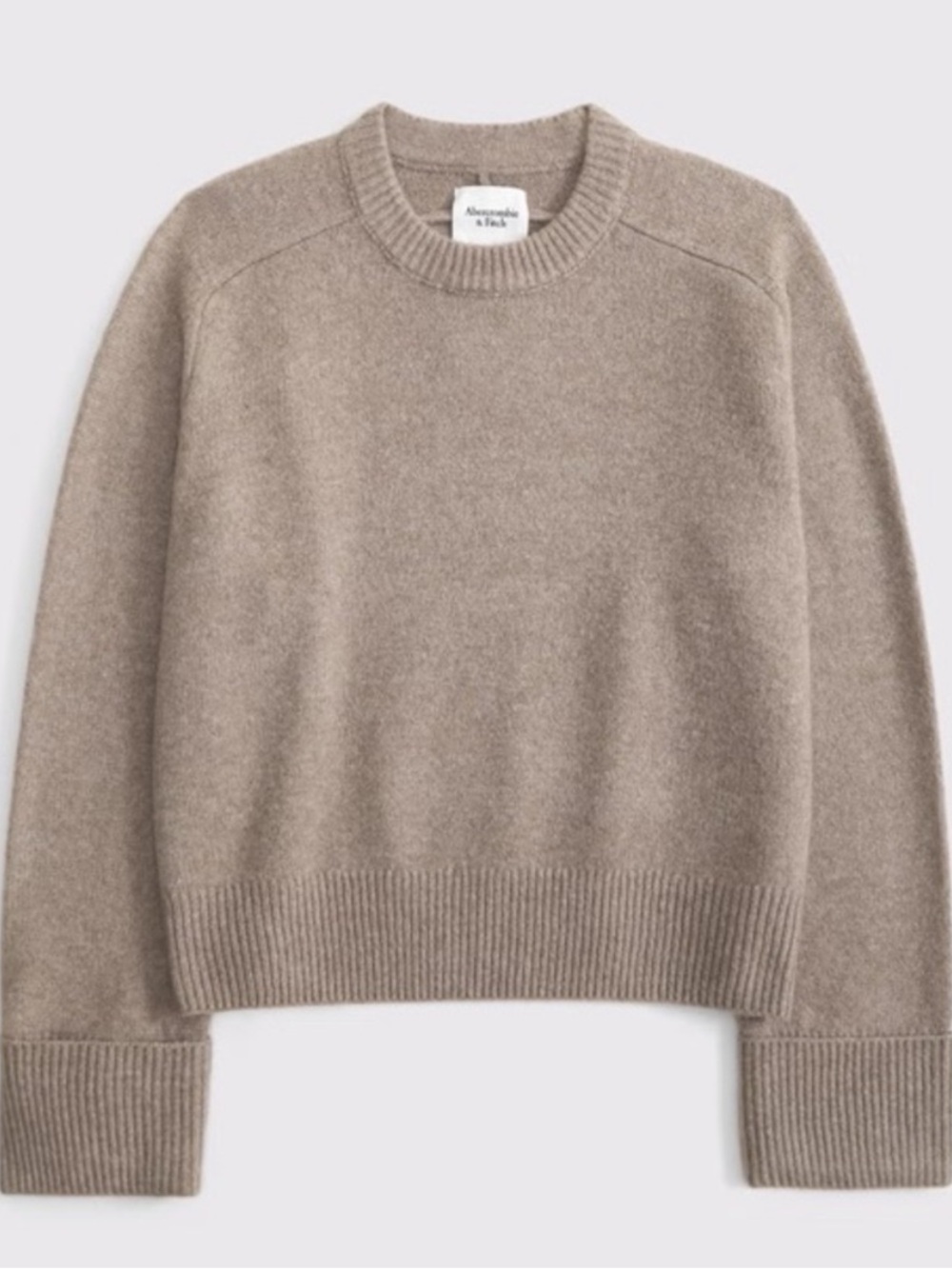 Abercrombie & Fitch Taupe Madeline Crewneck Sweater